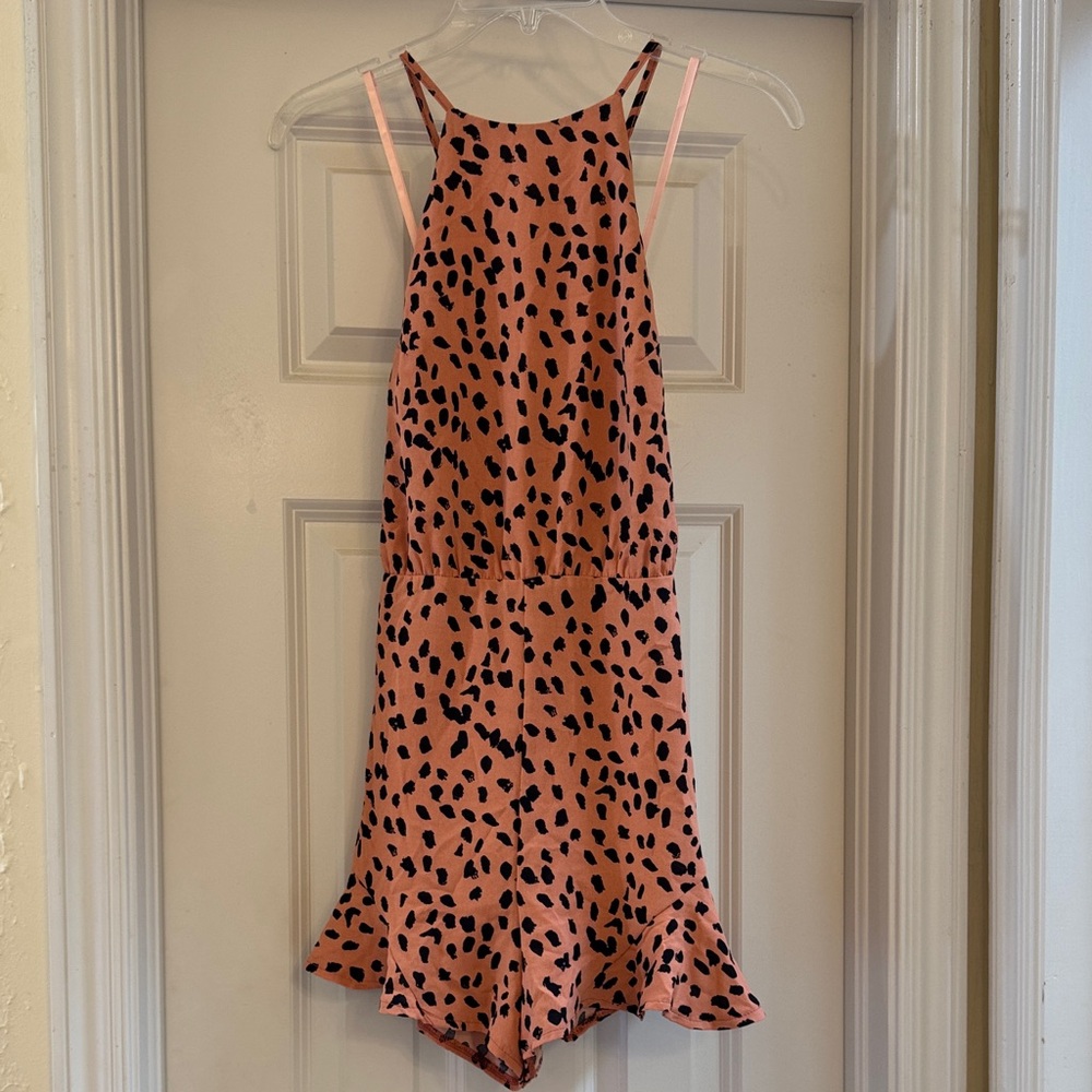 She + Sky Spotted Pink Jumpsuit